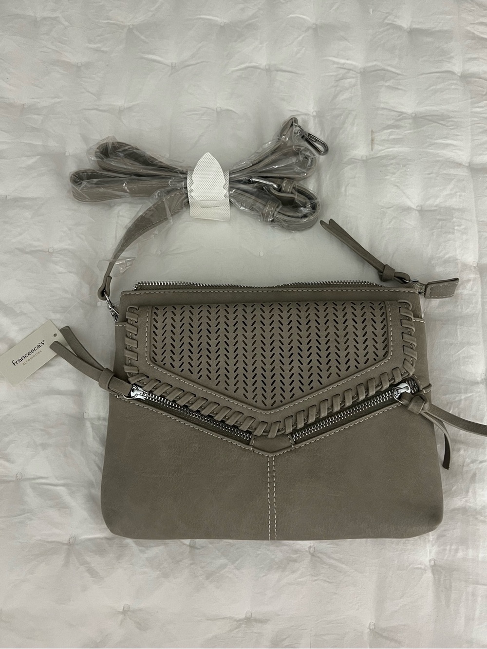 NWT Madison West Gray crossbody purse